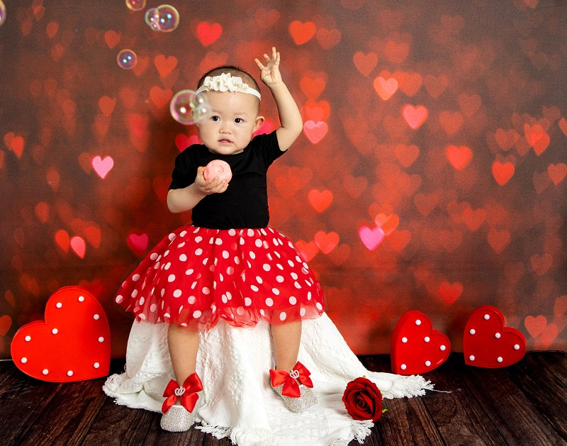 Buy Sale Fox Red Heart Bokeh Romantic Valentines Day Vinylfabric Backdrop Foxbackdrop 8116