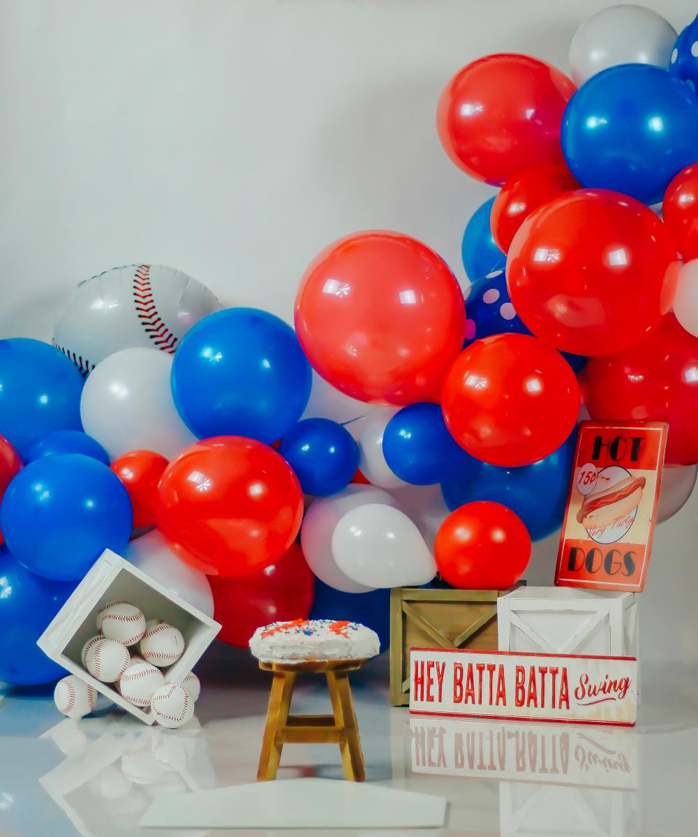 Fox Hey Batta Batta Baseball Sports Vinyl Backdrop Designed by Kayla Miller