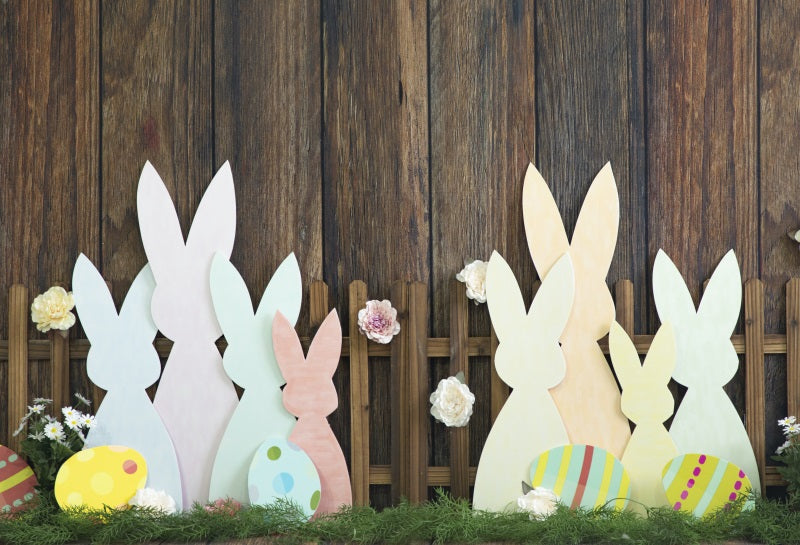 Fox Easter Rabbit Bunny Vinyl Photography Backdrop