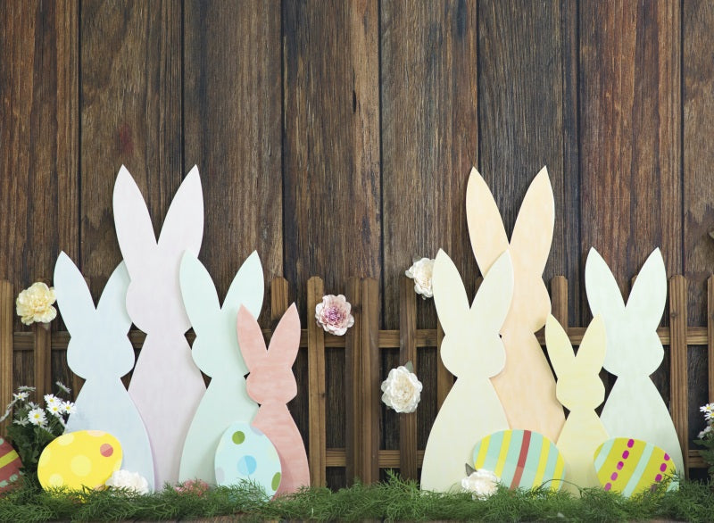 Fox Easter Rabbit Bunny Vinyl Photography Backdrop