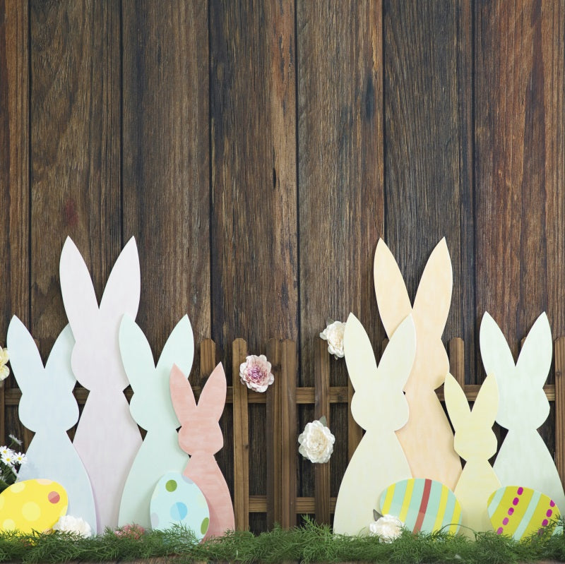 Fox Easter Rabbit Bunny Vinyl Photography Backdrop