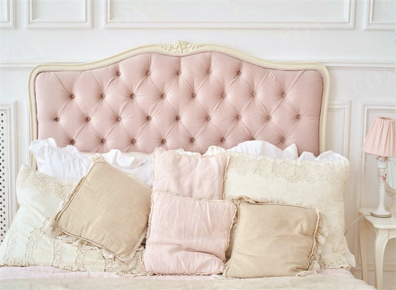 Fox Pink Headboard Mother's Day Backdrop for Photography