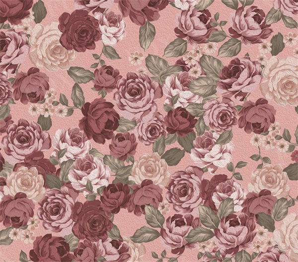 Fox Rose Flower Painting Vinyl Photography Backdrop