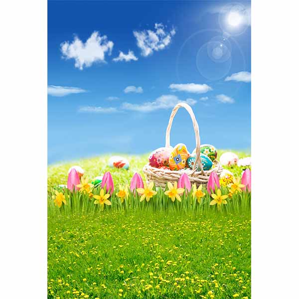 Fox Rolled Vinyl Egg Easter Photos Backdrops - Foxbackdrop