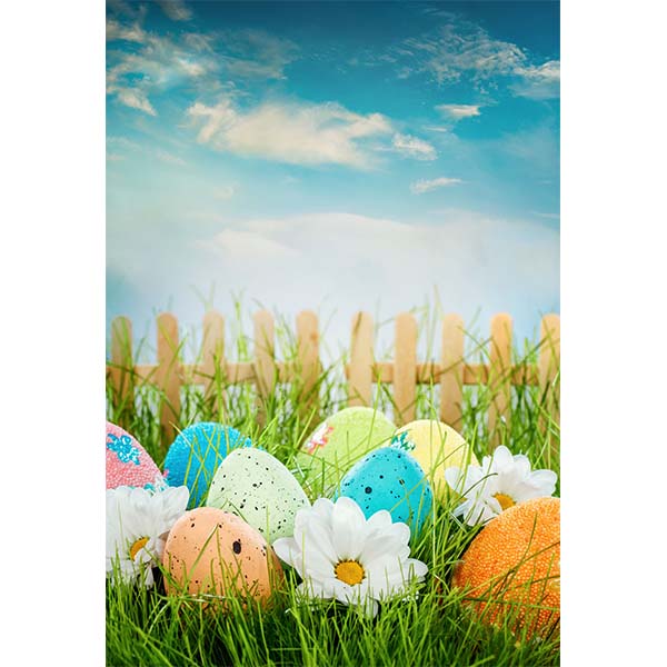 Hot Sale Fox Affordable Grass Eggs Vinyl/Fabric Easter Backdrop for ...