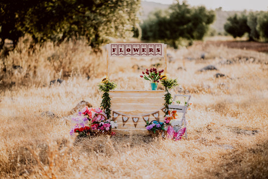 Fox Flowers Outside Vinyl Photography Backdrop - Foxbackdrop