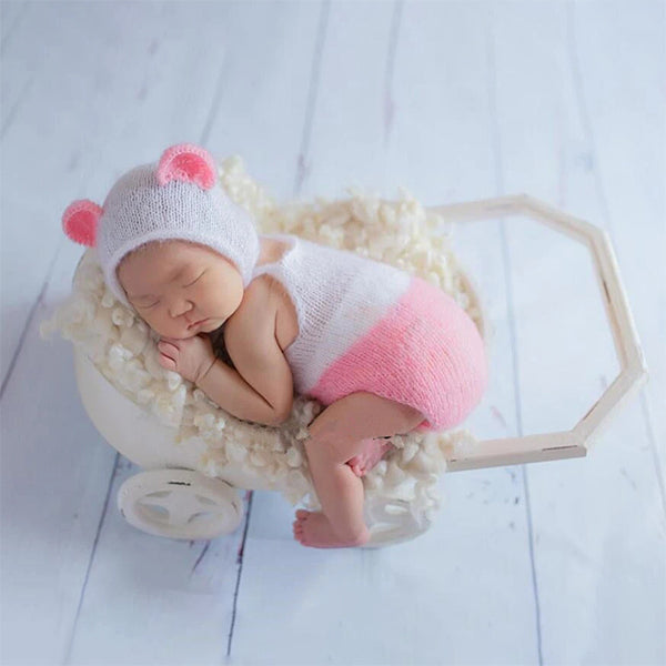 Fox Wood Mini Trolley for Newborn Baby Studio Props Photography - Foxbackdrop